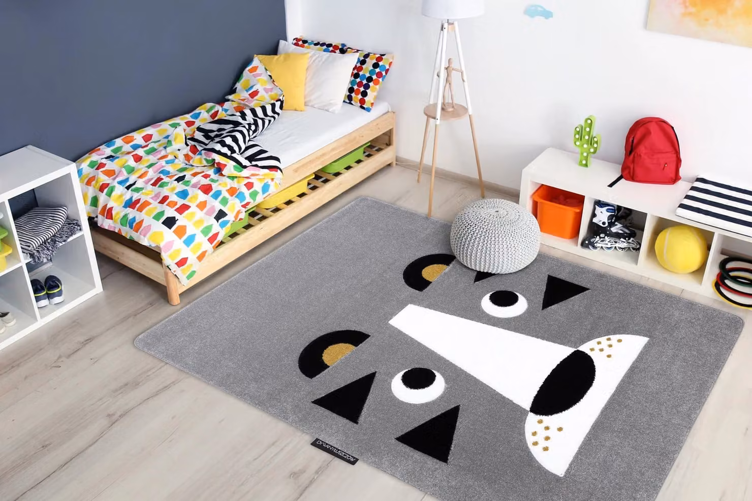 RugsX Petit Grey Rectangular Polypropylene Rug, W: 120 cm, L: 170 cm – 3