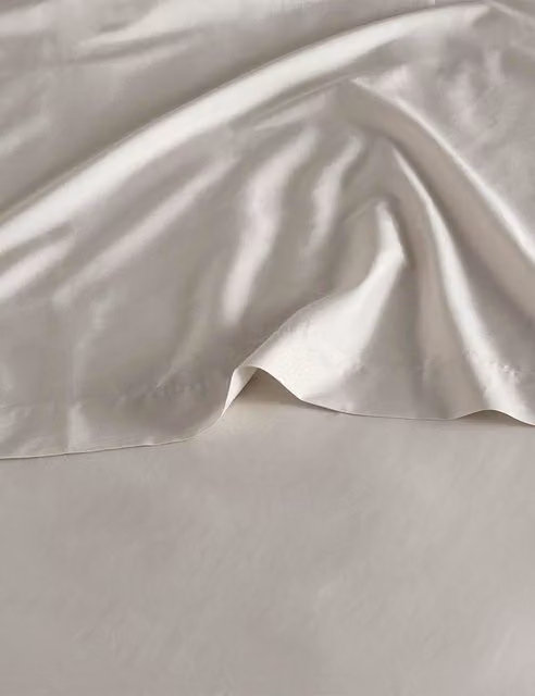 Bedfolk Pure Cotton 300 Thread Count Flat Sheet in Beige, W: 200 cm x D: 200 cm