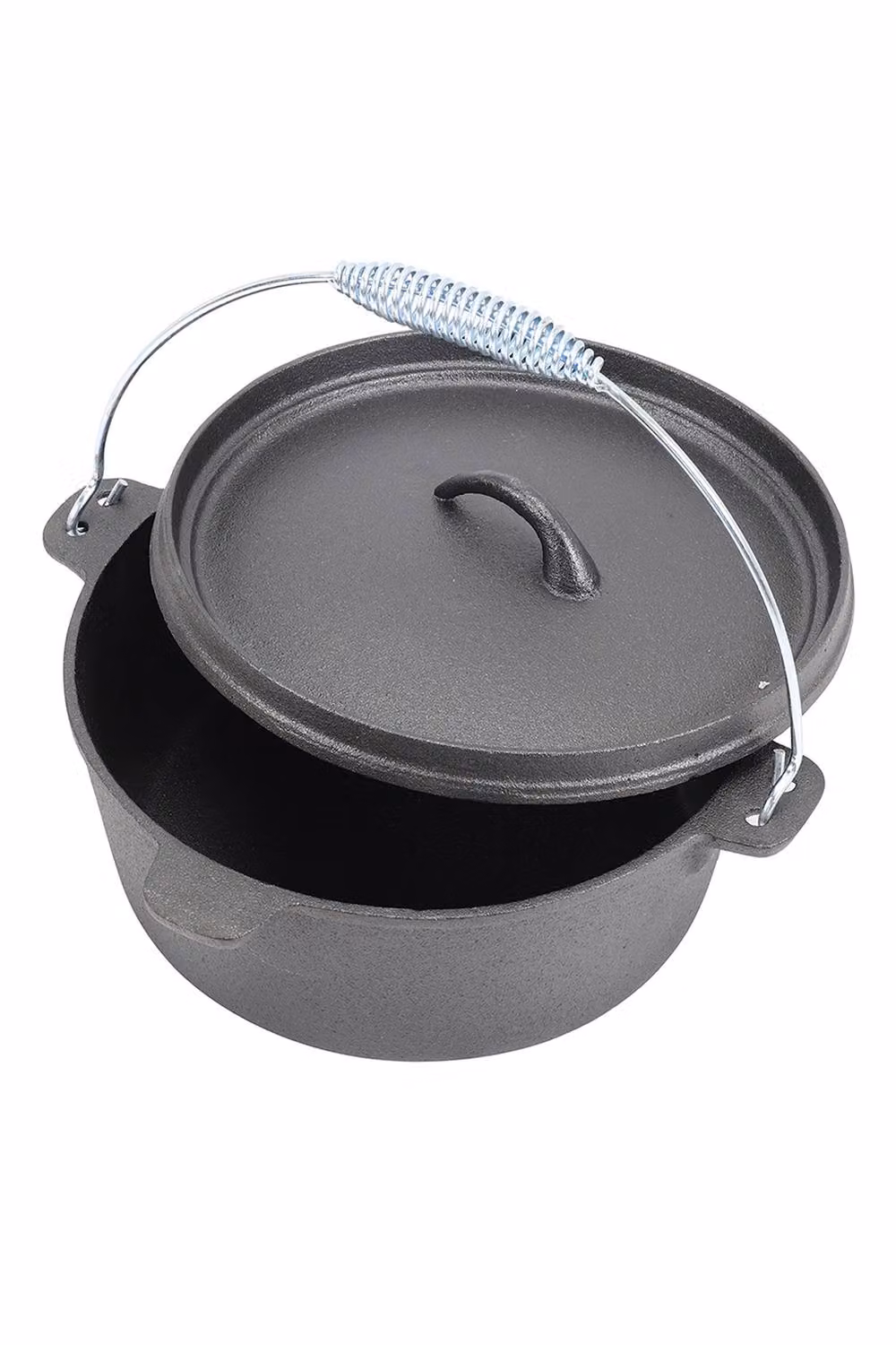 Garden Sanctuary 4.5L Cast Iron Camp Dutch Oven with Lid in Dark Grey – 2