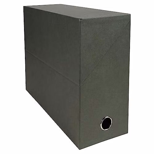 Exacompta Transfer Box Economy A4 Metal Document Box in Dark Green, Spine: 120 mm