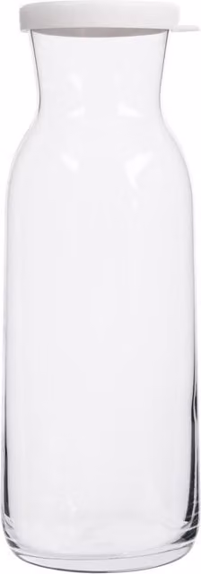 LAV Fonte Glass Carafe with White Lid, 1.2 l, Clear and White