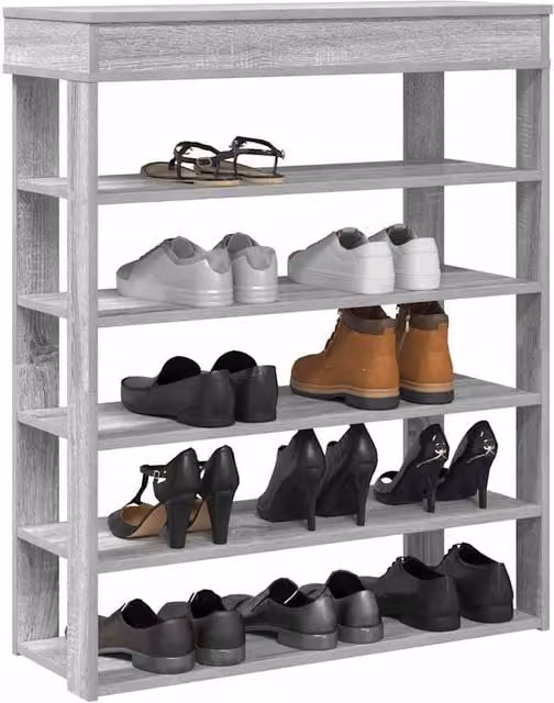 Berkfield Home Grey Sonoma Shoe Rack, W/D/H: 80 x 30 x 98 cm