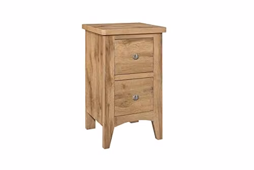 Birlea Hampstead 2 Drawer Bedside Table in Oak Brown, W/D/H: 32 x 35 x 58 cm – 1