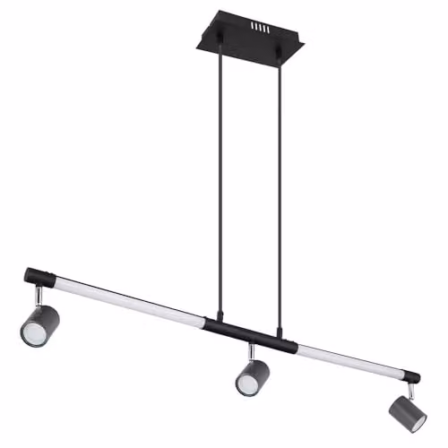 Netlighting Hl Bar LED Pendant Ceiling Light in Matt Black with 3000K Warm White Light