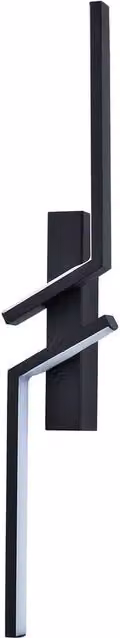 Happy Homewares Sleek Double Stick LED Feature Wall Light Fitting in Matte Sand Black