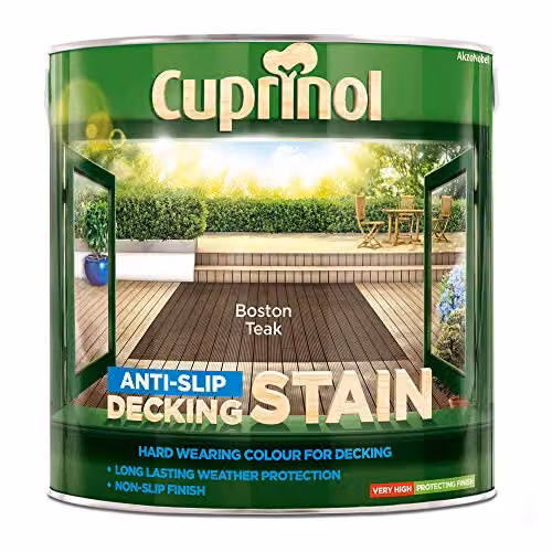 Cuprinol Boston Teak Anti-Slip Decking Stain, 2.5 l – 2