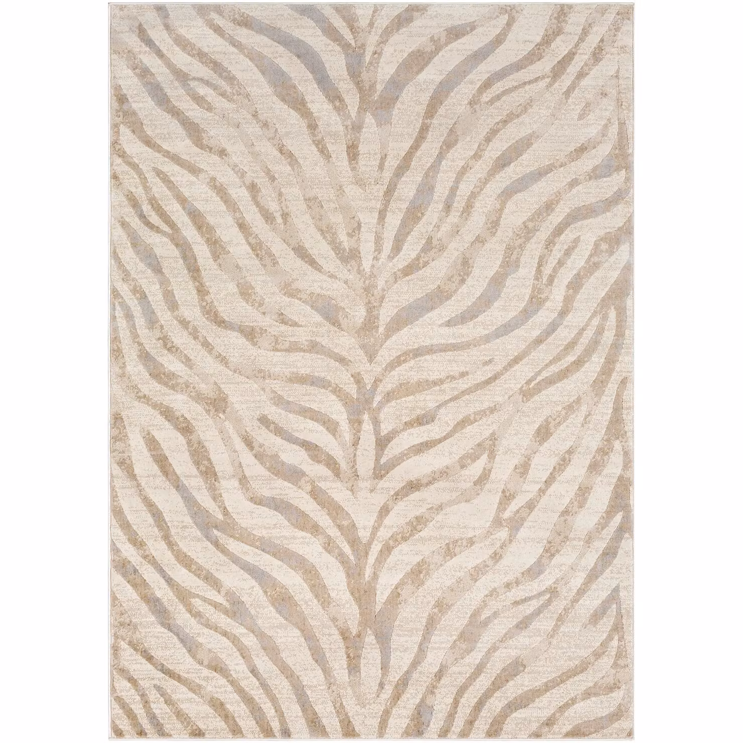 Livabliss Boho Zebra Animal Print Rug in Grey, Beige and Yellow, W: 200 cm, D: 275 cm – 2