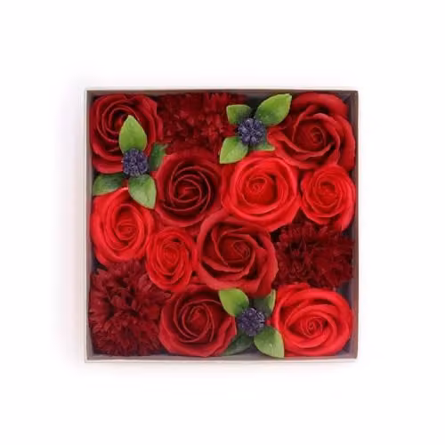 Serenityy Classic Red Soap Rose Floral Gift Box – 1