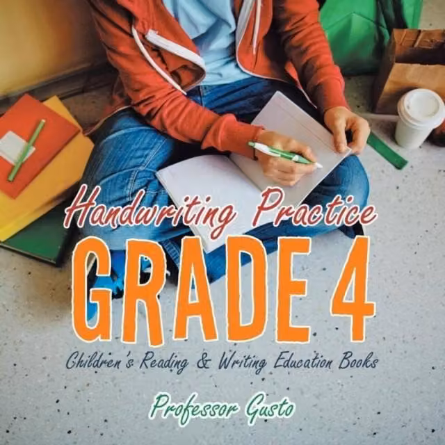 Professor Gusto Handwriting Practice Grade 4 Children's Reading and Writing Book, Multicolour