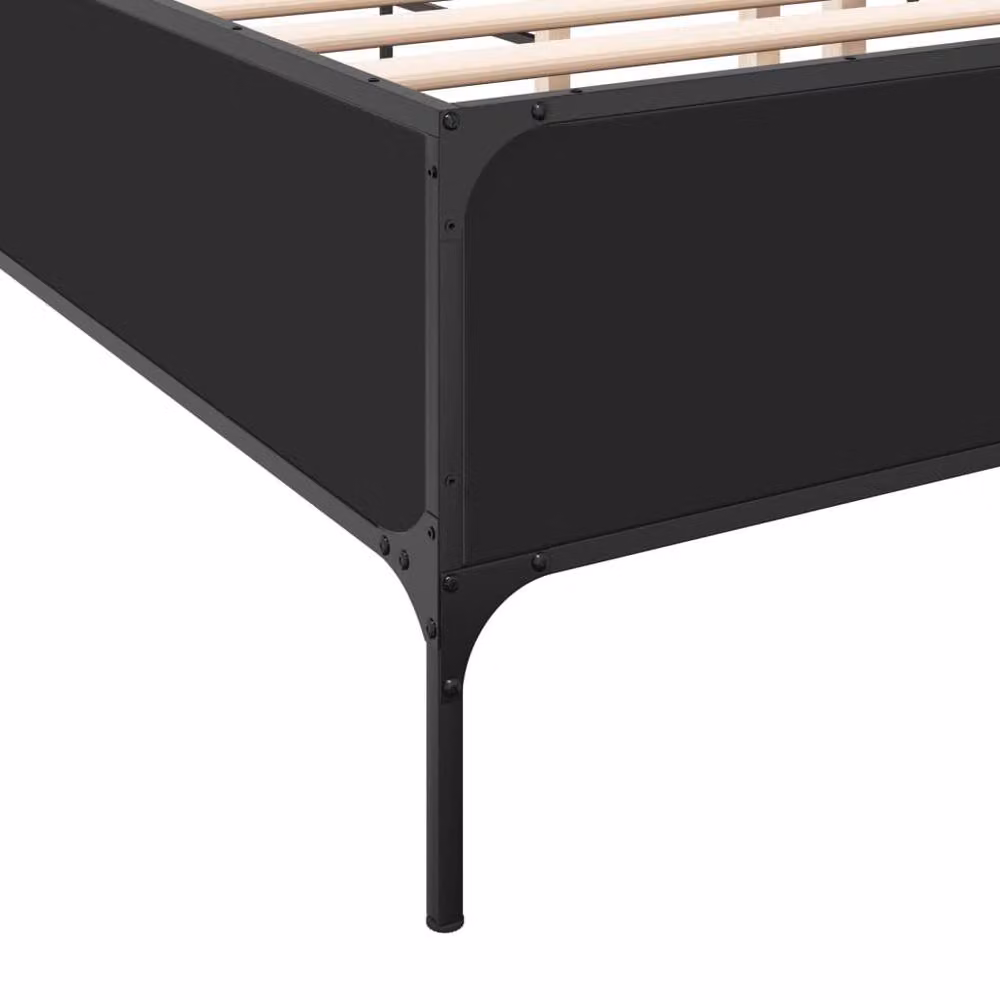Berkfield Home Bed Frame in Black, W/D/H: 140 x 200 cm – 4