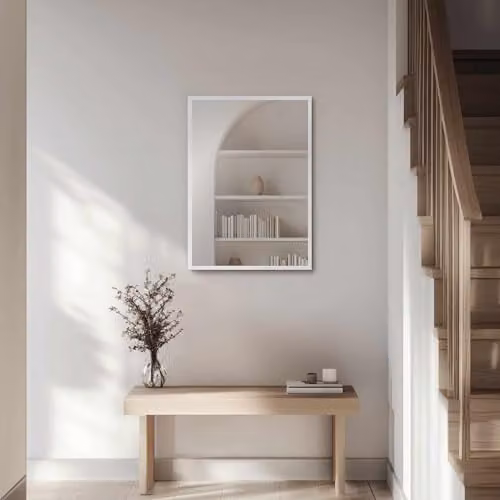 Nielsen Design Oslo Rectangular Wall Mirror in Silver, W/H: 50 x 70 cm – 4