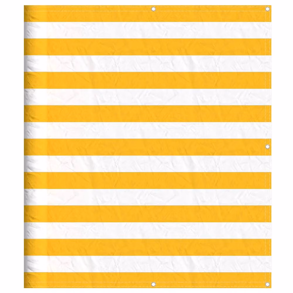 Berkfield Home Versatile Balcony Screen in Yellow and White Stripe, W: 120 cm, L: 800 cm – 2