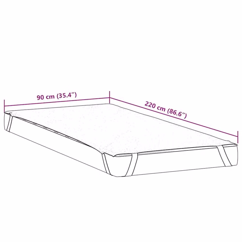 Berkfield Home Waterproof Microfibre Mattress Protector, White, W: 90 cm, L: 220 cm – 3