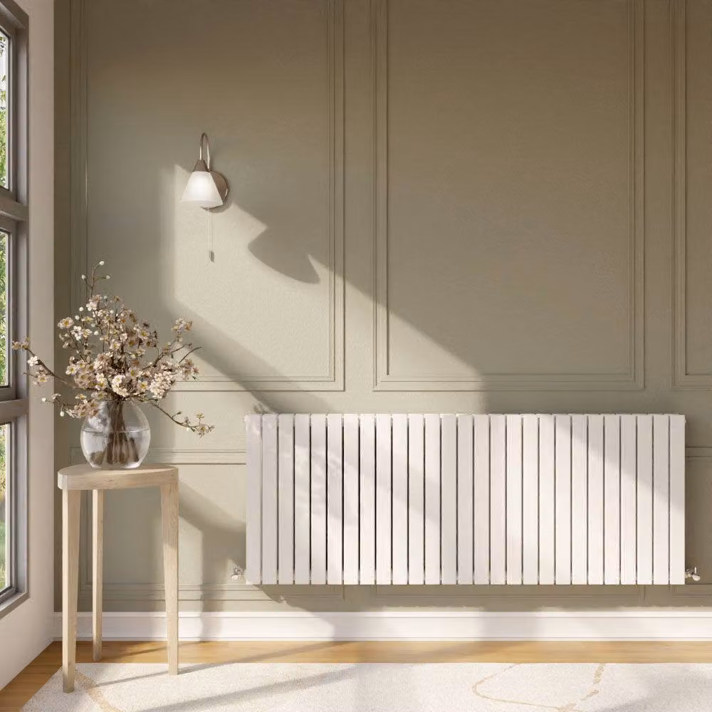 Balterley Lucia Square Horizontal Double Panel Radiator, White, H x W: 157.2 x 60 cm – 2