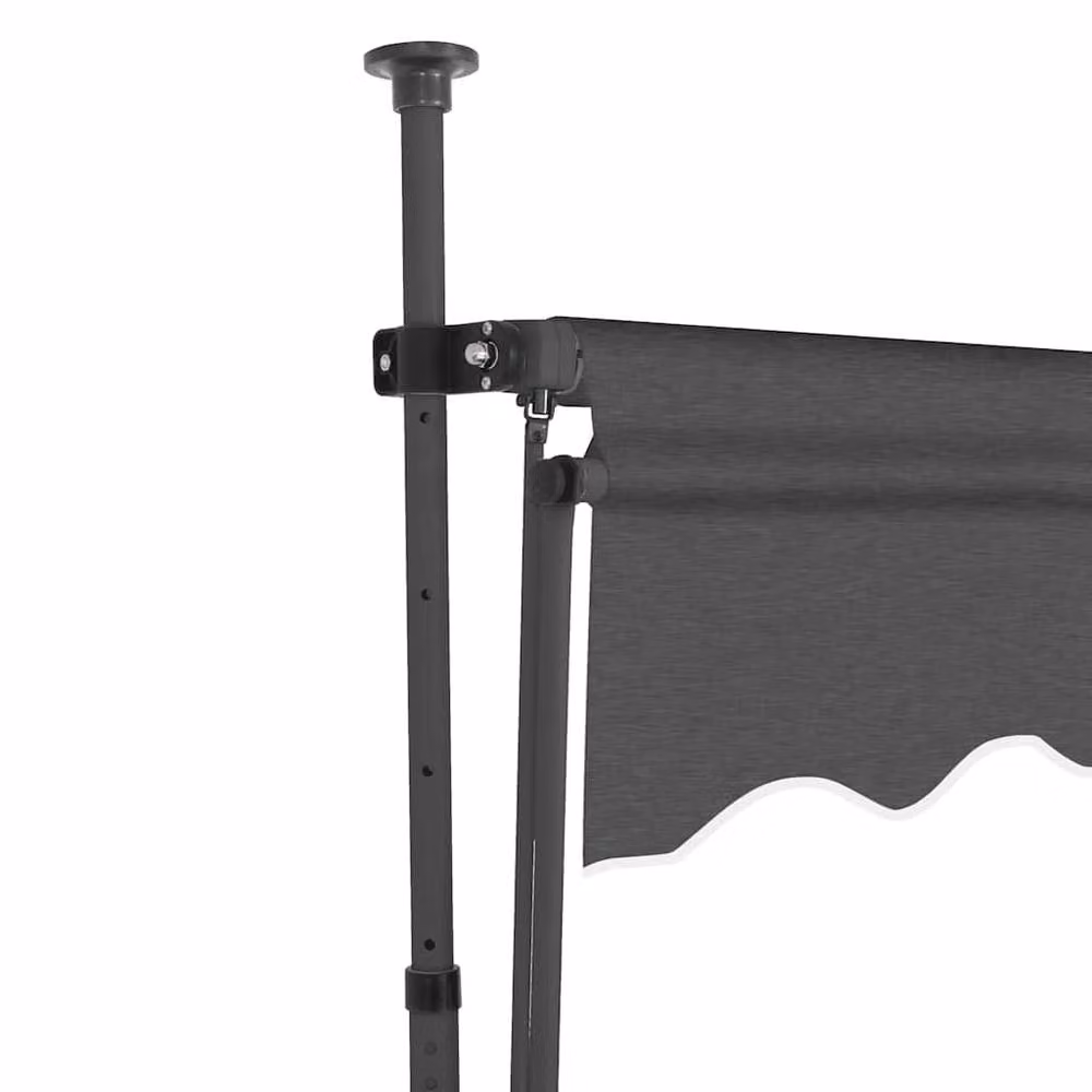 Berkfield Home Manual Retractable Awning with LED, Anthracite Grey, Width: 200 cm – 2