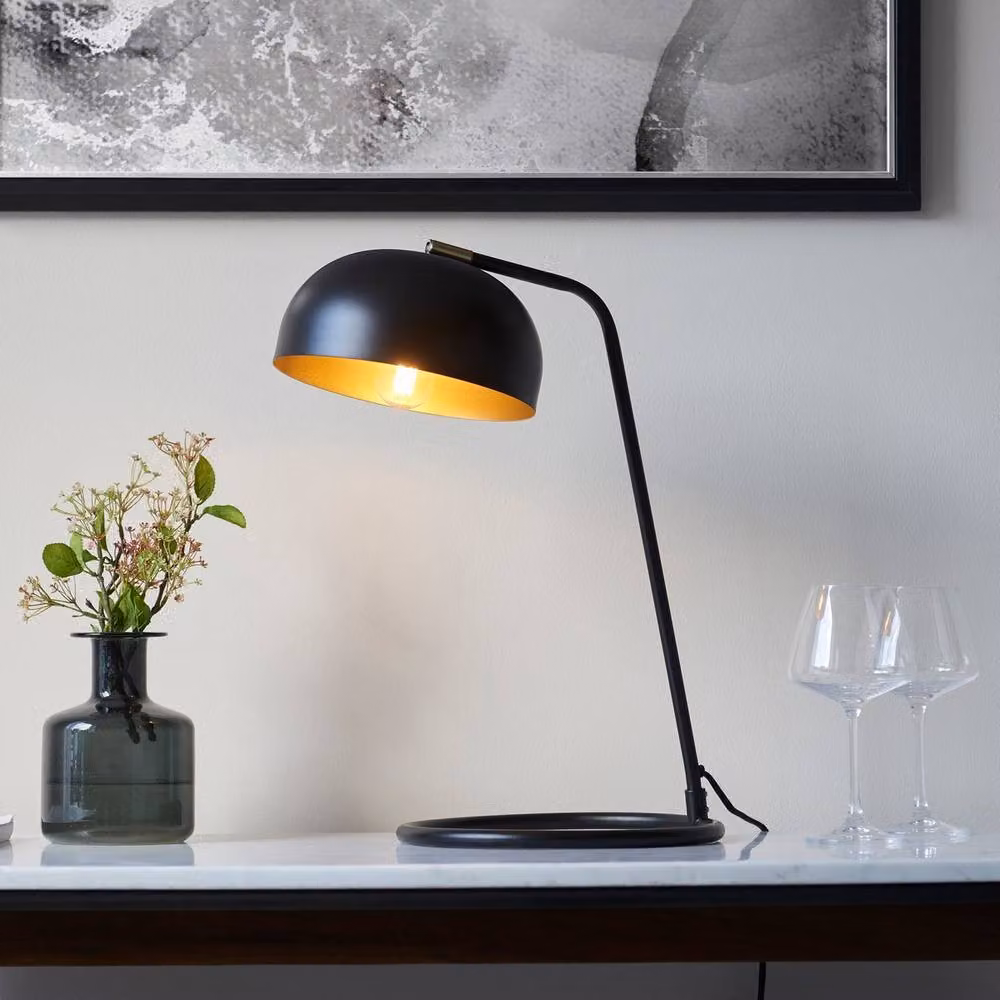 Netlighting Brair Adjustable LED Task Table Lamp in Black and Gold/Brass – 2