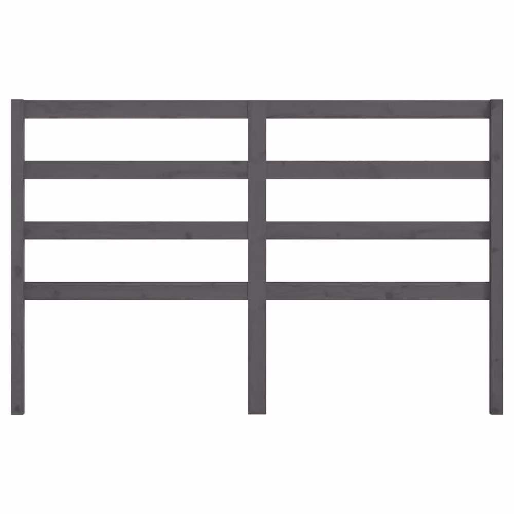 Berkfield Home Grey Rustic Solid Pine Wood Bed Headboard W: 126 cm, H: 100 cm, D: 4 cm – 3