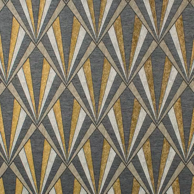 Terrys Vogue Art Deco Graphic Fabric Towel in Gold and Grey