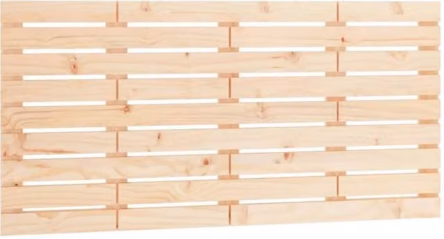 Berkfield Home Rustic Solid Wood Pine Wall Headboard in Beige, W: 141 cm, D: 3 cm, H: 63 cm