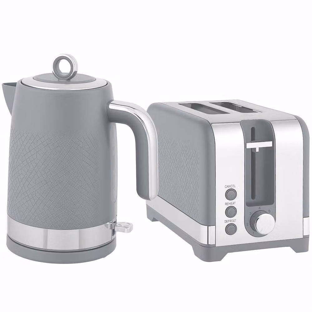 STILVORA Kettle and Toaster Set in Grey – 2