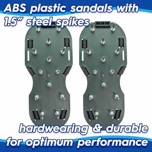 Harbour Housewares Green Lawn Aerator Shoes with 13 Steel Spikes and Adjustable Hook and Loop Straps – 2