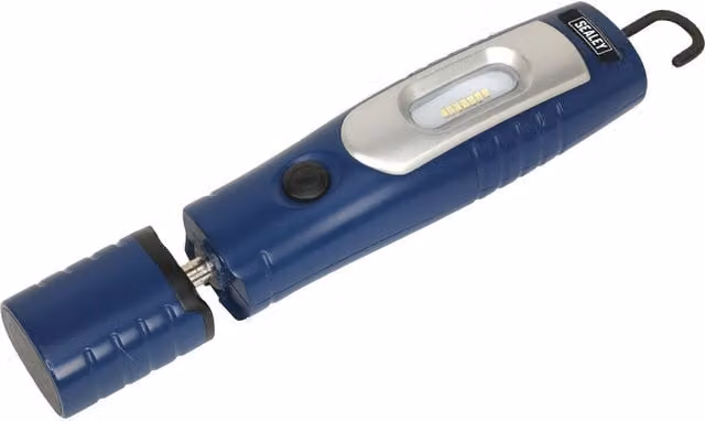 Sealey Loops Swivel Inspection Light with 7 SMD LED and 3W SMD LED, Rechargeable, Blue