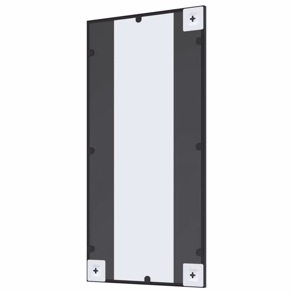 Berkfield Home Black Rectangular Wall Mirror, W: 40 cm, H: 80 cm – 3