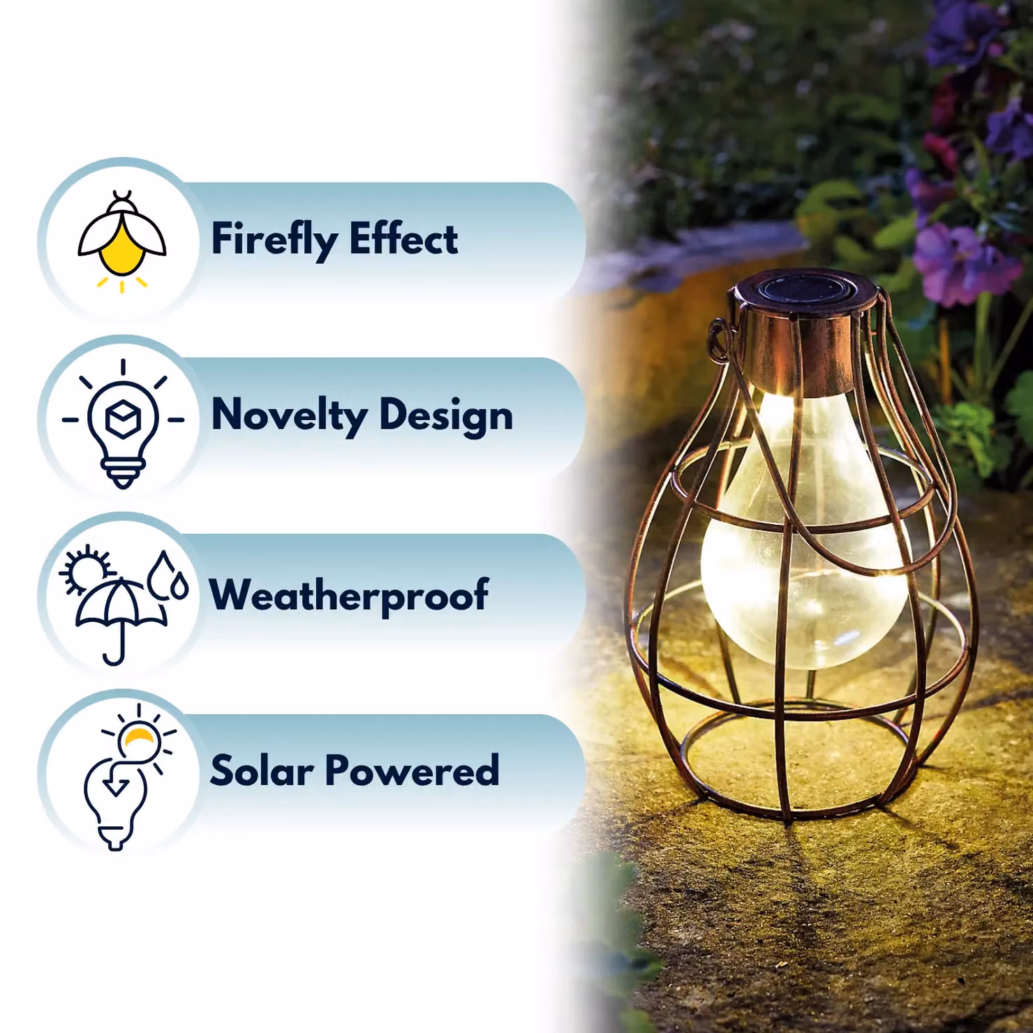 Marco Paul Bronze Metal Firefly Solar Powered Garden Lantern – 3