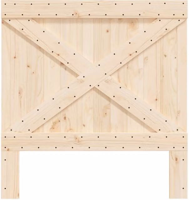 Berkfield Home Rustic Solid Pine Wood Headboard in Beige, W: 100 cm, H: 104 cm