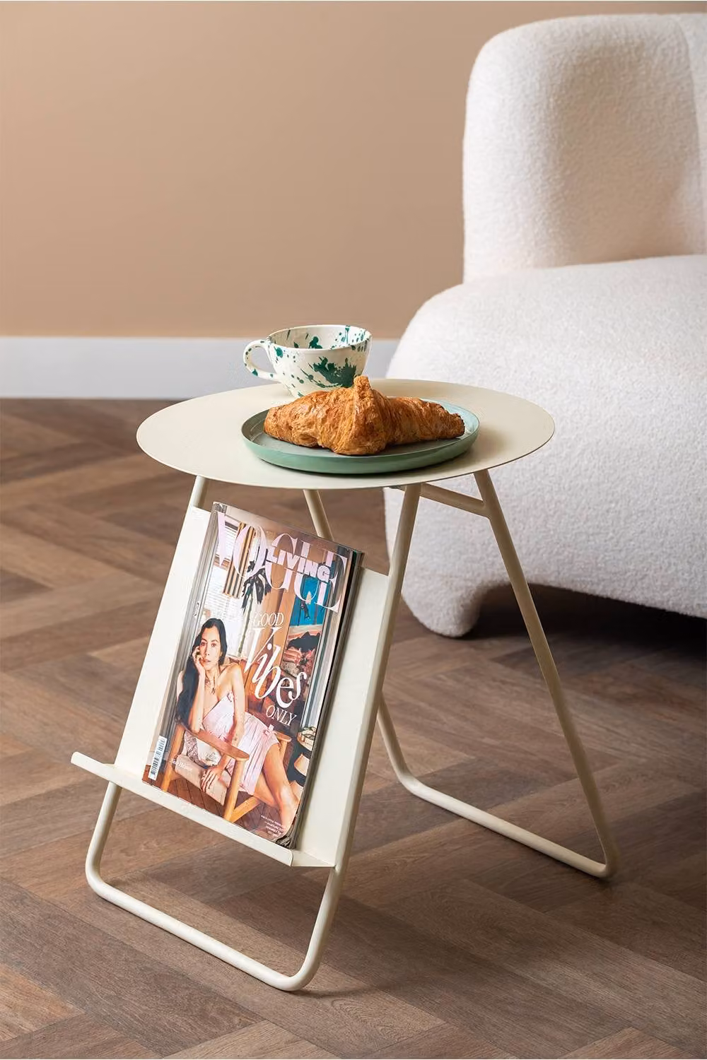 PRESENT TIME Leitmotiv Esencia Iron Side Table, White – 2