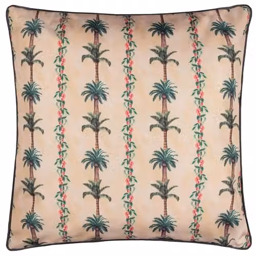 Furn Monkey Palm Striped Outdoor Decorative Cushion in Beige, W/D/H: 45 x 45 x 45 cm