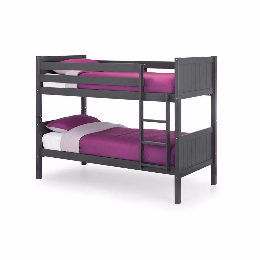 Ashfield Modern Anthracite Bunk Bed in Charcoal, Solid Pine Wood, W/D/H: 90 x 190 x 159 cm – 2