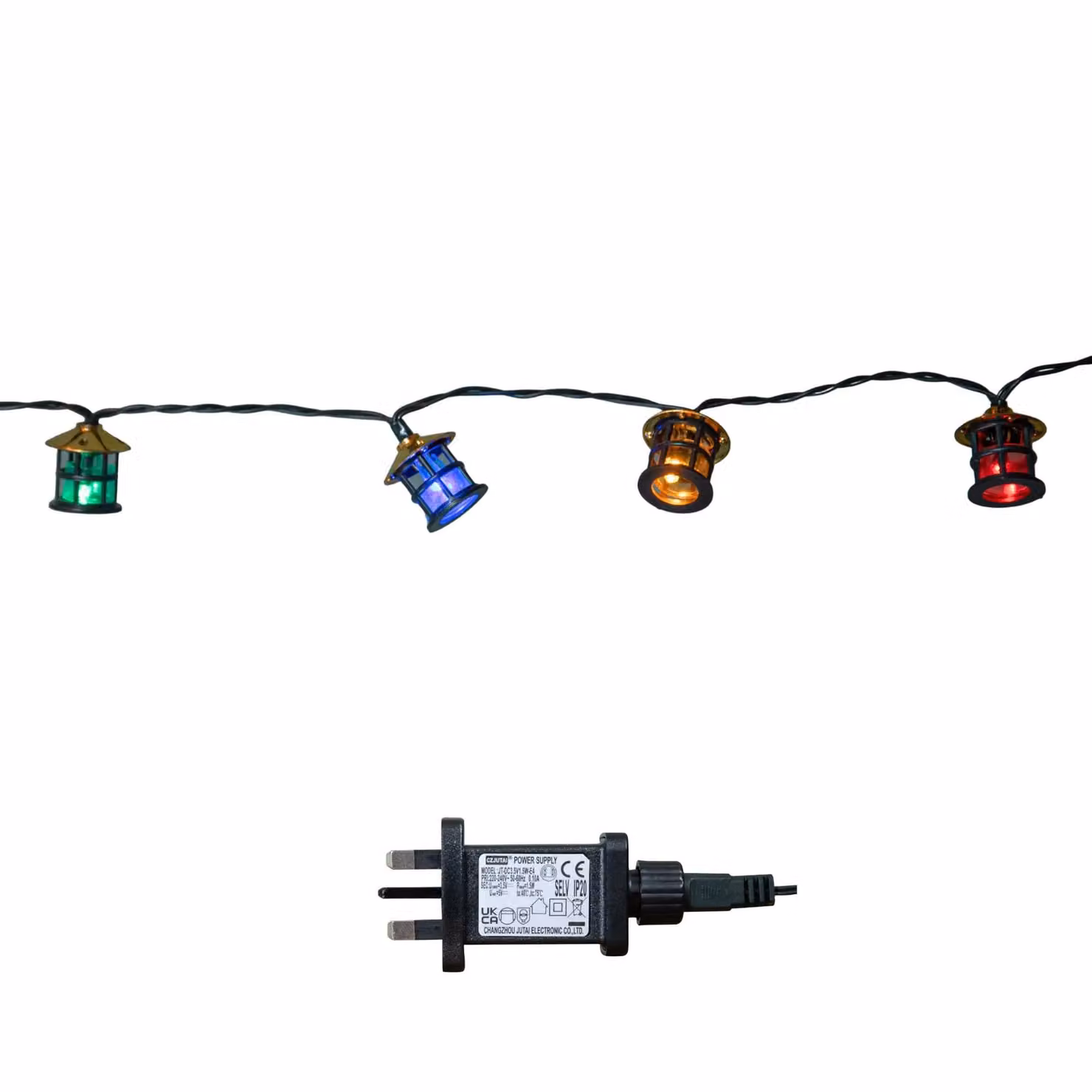 Samuel Alexander Multi-Coloured LED Palace Cage Christmas String Lights, 4m – 2