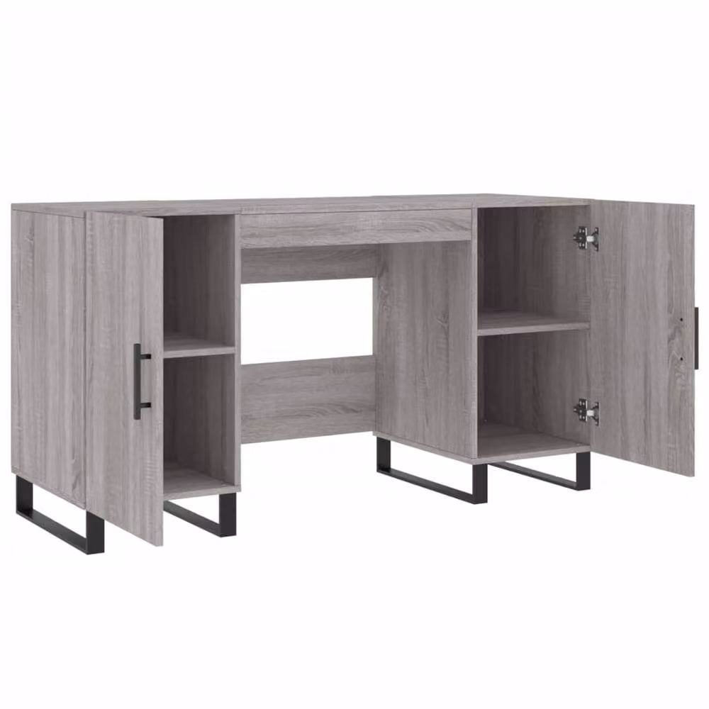 Berkfield Home Elegant Writing Desk in Grey Sonoma, W/D/H: 140 x 50 x 75 cm – 3
