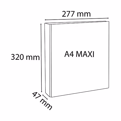 Exacompta Blue A4 Opaque Rigid 4 Ring Binder with 2 Pockets – 2