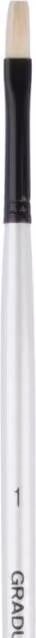 Daler-Rowney Graduate Bristle Flat Brush with Long Handle in Silver