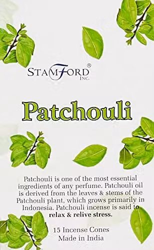 Stamford Patchouli Woody Incense Cones in White and Multicolour