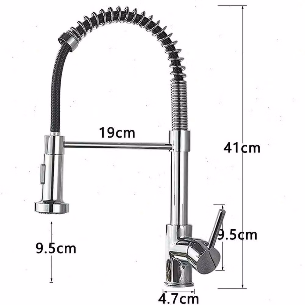 Kelvenix Chrome Kitchen Mixer Tap with Pull Out Spray in Silver – 2