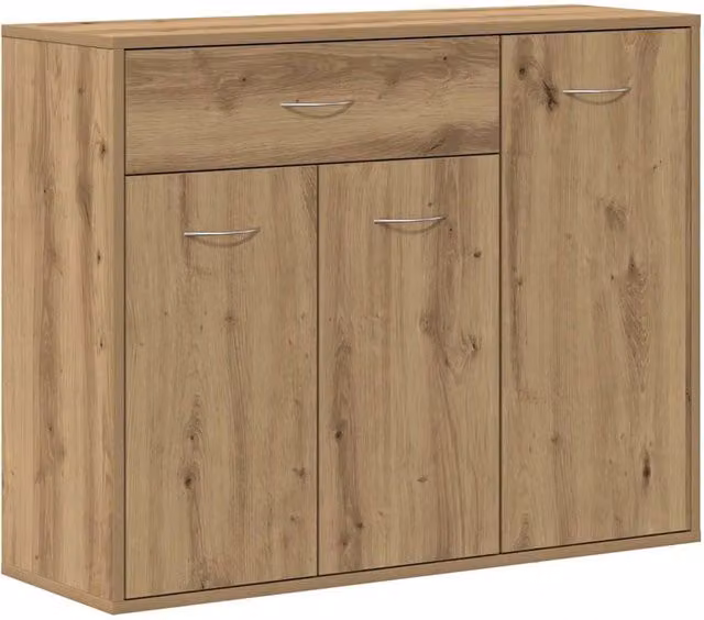 Berkfield Home Artisan Oak Sideboard in Brown, W/D/H: 88 x 30 x 70 cm – 1