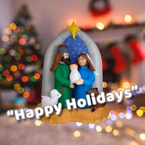 VFM e-Store Multicolour Christmas Nativity Scene Inflatable Decoration, W/H: 140 x 183 cm – 4