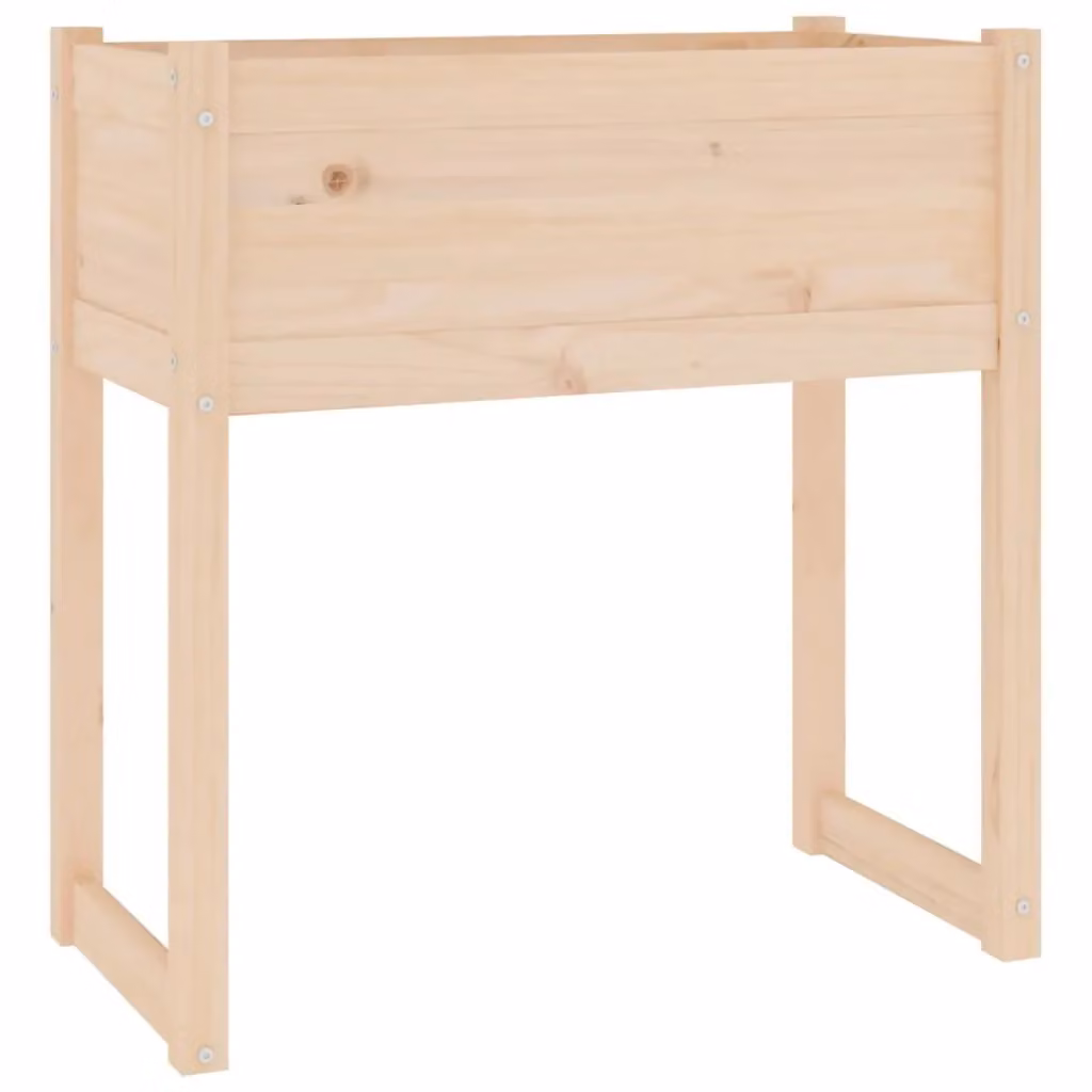 Berkfield Home Wooden Raised Bed Planter in Brown, W/D/H: 78 x 40 x 81 cm – 2