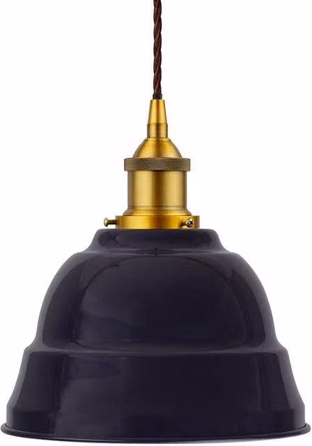 SE Home Lincoln Pendant Light in Navy Blue and Antique Gold