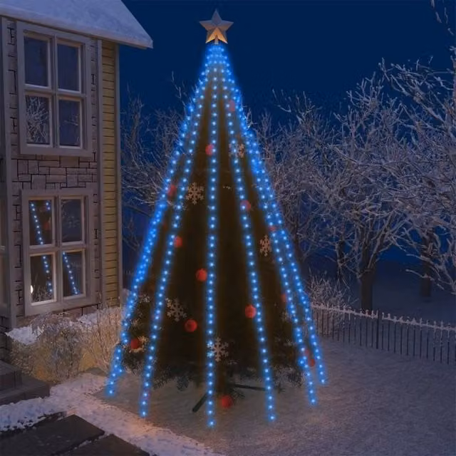 Berkfield Home Blue LED Christmas Tree Lights, 500 LEDs, 500 cm, Indoor and Outdoor Use – 1