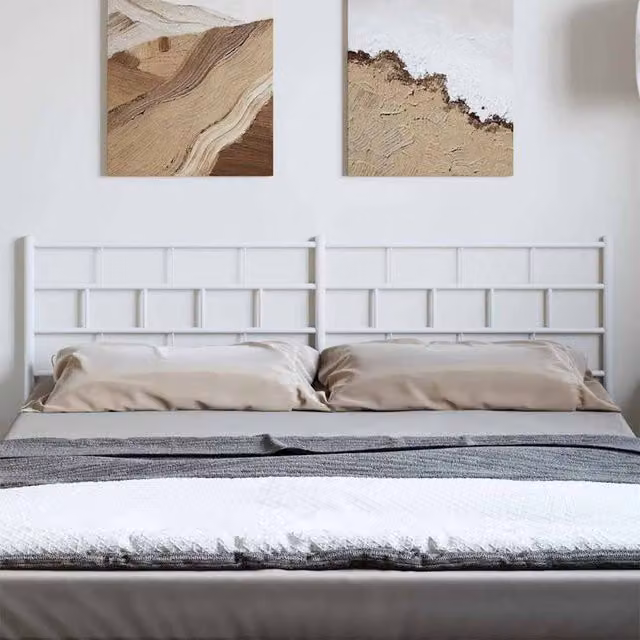 Berkfield Home Minimalist Matt White Metal Headboard W: 193 cm – 1