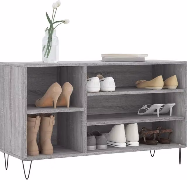 Berkfield Home Grey Sonoma Shoe Cabinet W/D/H: 102 x 36 x 60 cm