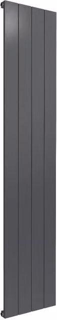 Bathroom Kingdom Casina Anthracite Single Flat Panel Vertical Aluminium Radiator, Grey, H 180 cm x W 37.5 cm