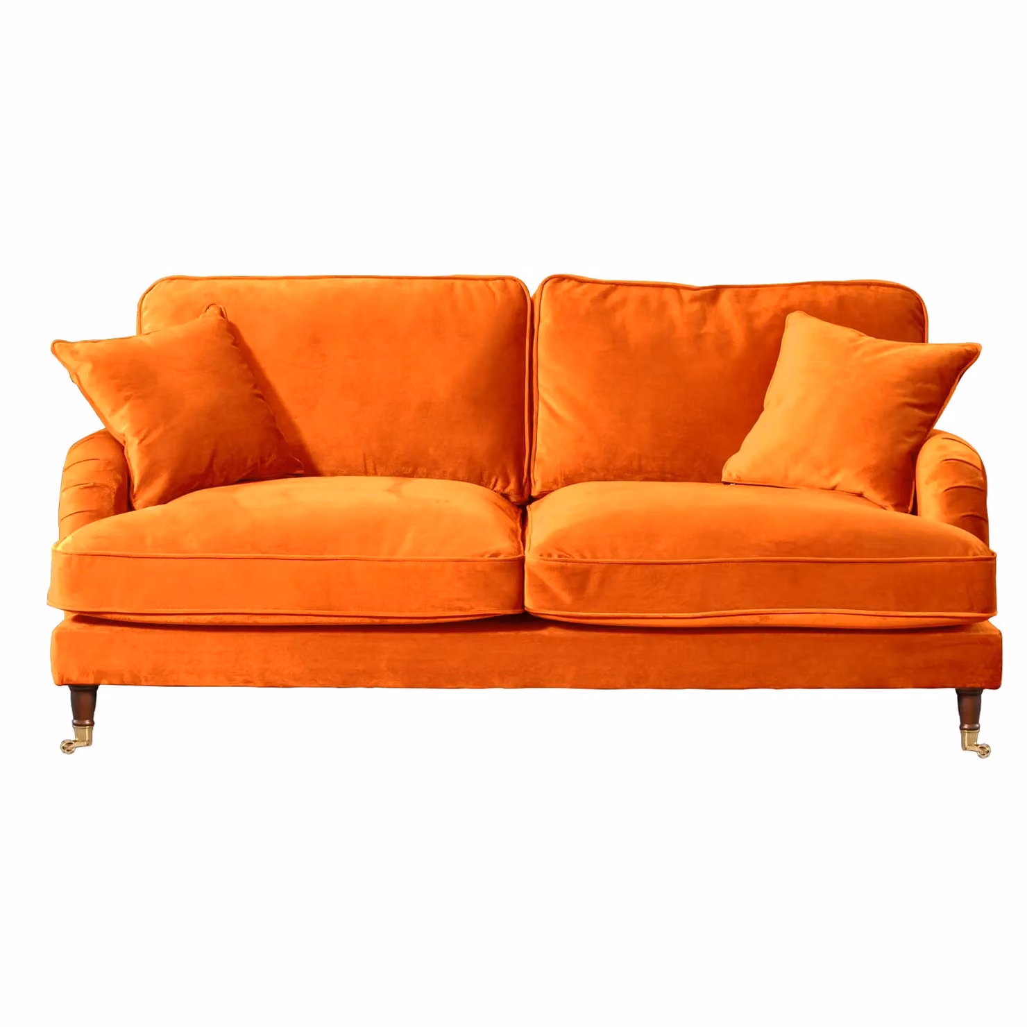 Artemis Home Mackenzie 3 Seat Velvet Sofa in Orange – 2