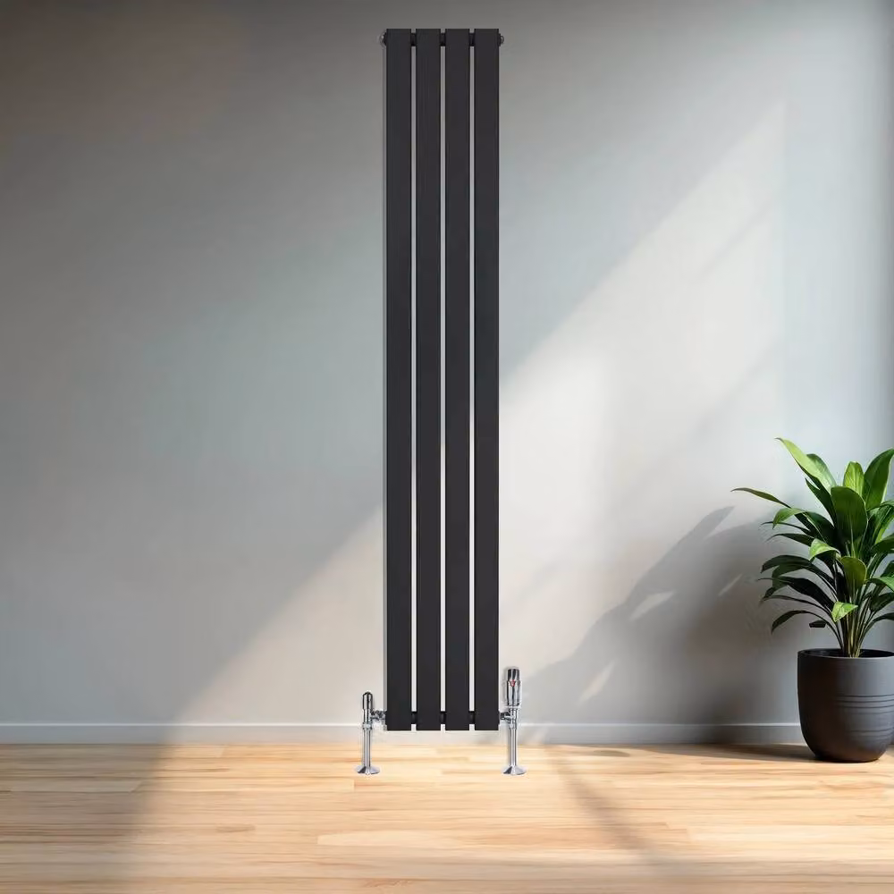 Monstershop Flat Single Column Steel Radiator, Black, H x W: 180 x 28 cm – 4
