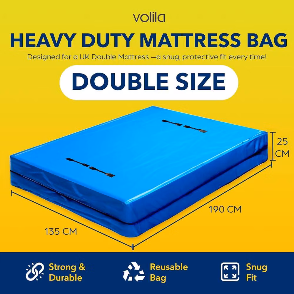 volila Waterproof and Heavy-Duty Mattress Moving Bag in Blue, Medium – 2