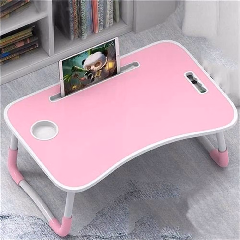 Havendro Pink Folding Laptop Bed Table with Cup Holder and Standing Desk Tray – 2